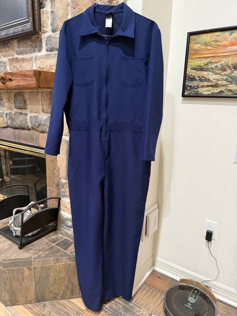 Modern Hero Navy Blue Zip Front Long Sleeve Coverall Jumpsuit Size 2XG 2XL